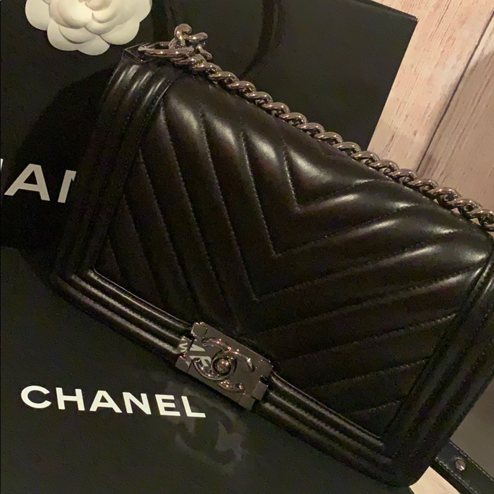 Chanel flapbag chevron black - Picture 2 of 7